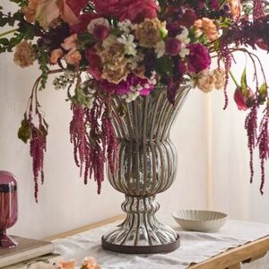 Glass + Iron Flare Vase